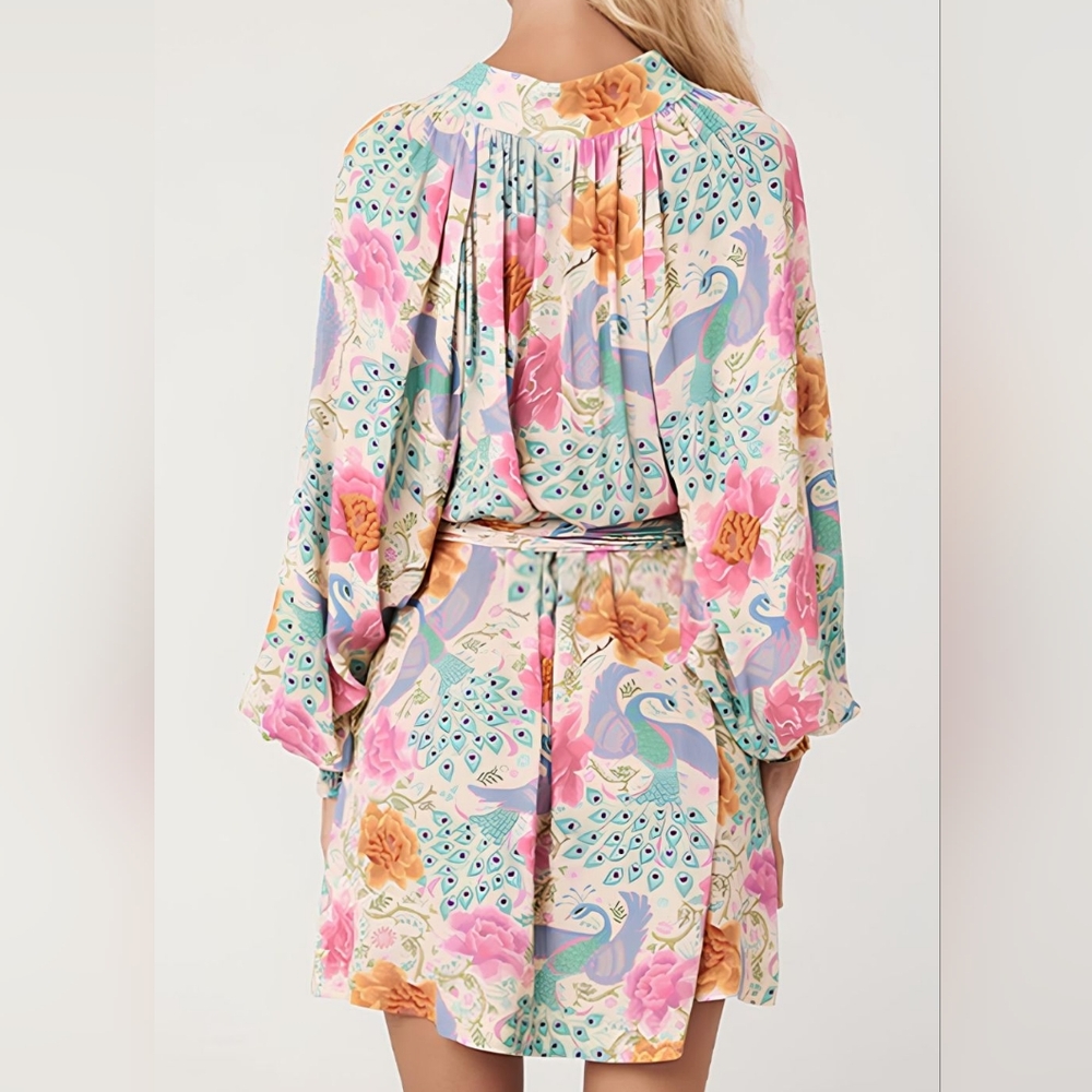 Floral Peacock Dream Dress - Picture 3 of 10